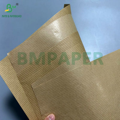 60gsm 70gsm 70x 100cm Brown Coated 1 Side Ribbed Kraft Paper For Food Wrap Bags