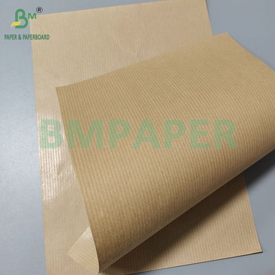 50gsm 60gsm One Side Glossy Brown Striped Kraft Paper For Packing Food