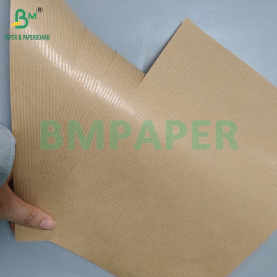 50gsm 60gsm One Side Glossy Brown Striped Kraft Paper For Packing Food