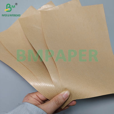 50gsm 60gsm One Side Glossy Brown Striped Kraft Paper For Packing Food