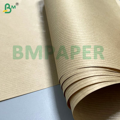 60gsm Smooth One Side Glossy Brown Striped Kraft Paper For Packing Food Crafts / DIY