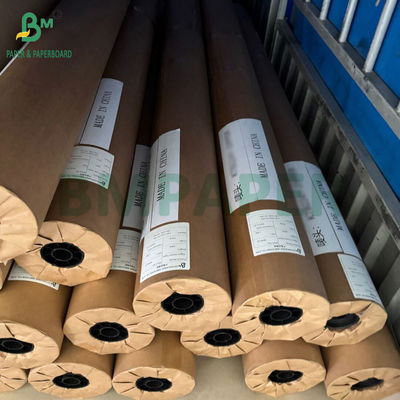 40g - 80g White Plotter Marker Paper Rolls For Textile Patterns 72" Width X 400 Yards Length