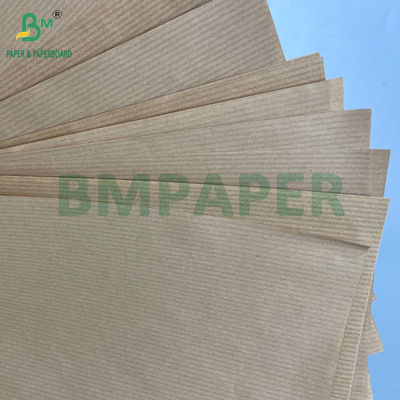 40GSM 50GSM 60GSM Stripped Ribbed Brown Kraft Paper Reels 750MM 1000MM