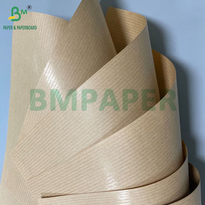 40GSM 50GSM 60GSM Stripped Ribbed Brown Kraft Paper Reels 750MM 1000MM