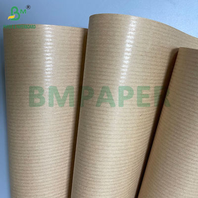 40GSM 50GSM 60GSM Stripped Ribbed Brown Kraft Paper Reels 750MM 1000MM