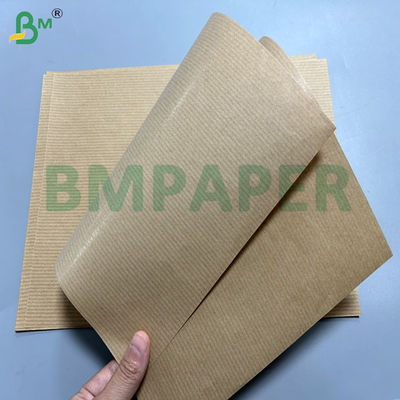 60g 70g Recycled Long Fiber Ribbed Kraft Paper Rolls For Food Bags 70cm 80cm