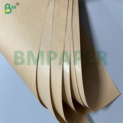 60g 70g Recycled Long Fiber Ribbed Kraft Paper Rolls For Food Bags 70cm 80cm