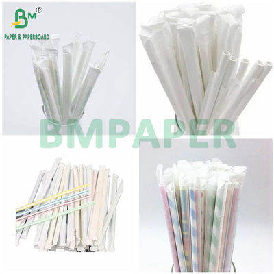 Food Safe Straw Wrapping Paper 24gsm for Disposable Straw Packaging