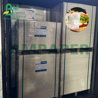 Grade 7 Bleached Compostable Grease Proof Paper For Fast Food Wrapping