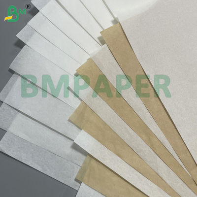Brown White Natural Compostable Greaseproof Paper 45gsm For Wrap Liner Hot Dogs Packing
