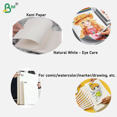 200gsm 210gsm Natural White Kent Paper For Comic Art 4k 8k 270mm×390mm