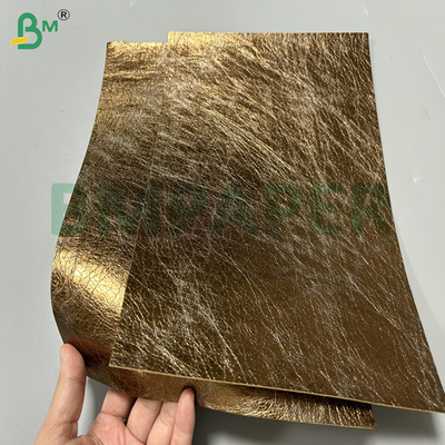 0.55mm 0.8mm 150cm Width Color Gold Brown Crumpled Jacron Paper For Women Bags