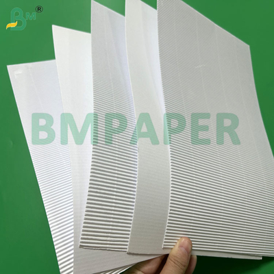 1.1mm  White Single Face F Flute Corrugated Paper For Package Carton 787 x 1092mm