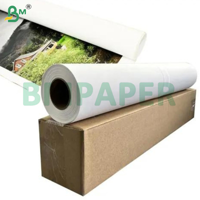 300g Inkjet Glossy Couche Paper Roll For Graphic Printing Wide Format 42'' x 50m