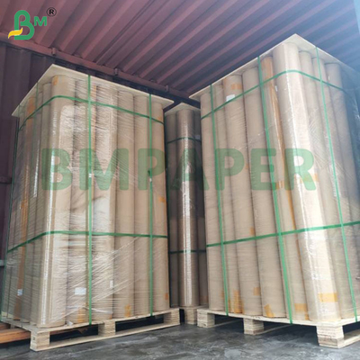 50g 60g 1 Side MG Brown Ribbed Kraft Paper For Food Package 60cm Wide