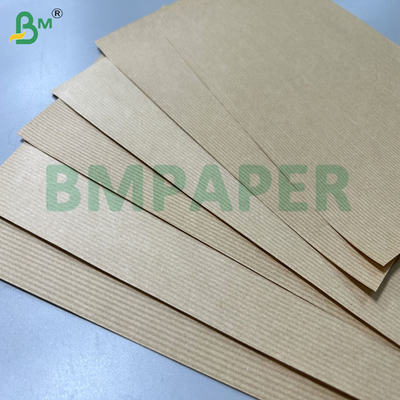 50g 60g 1 Side MG Brown Ribbed Kraft Paper For Food Package 60cm Wide