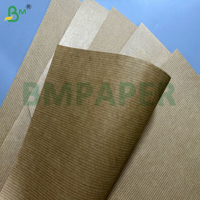 50g 60g 1 Side MG Brown Ribbed Kraft Paper For Food Package 60cm Wide