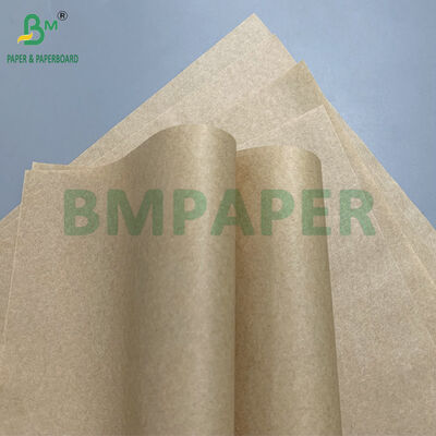 Non-Toxic Grease Resistant 30gsm 35gsm Brown Greaseproof Paper Sandwich Wrap for Burgers Chips