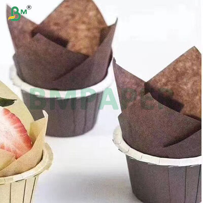 Greaseproof Disposable Food Coffee-colored Cake Liner 35g 40g 45g