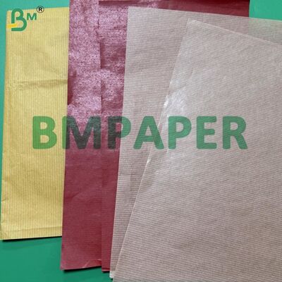 40gsm Ribbed Kraft Paper 26inches By 31inches Wrapping Kraft Golden Yellow Machine Glazed One Side