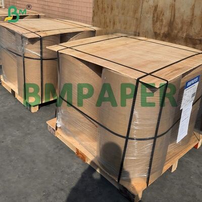 80gsm Brown Kraft Ribbed Paper Roll Package 55cm Width, Medium Quality