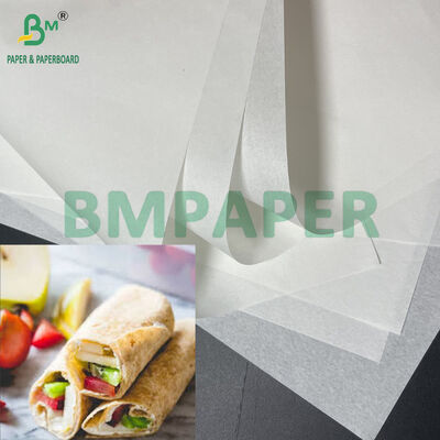 Moisture Resist 25gsm to 40gsm Food Grade White Paper Roll for Wrapping Tortillas
