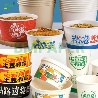 180–350gsm Waterproof PE Coated Paper For Disposable Instant Noodle Bowl
