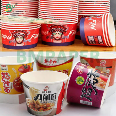 Virgin Wood Pulp PE Laminated Instant Noodle Cup Bowl Raw Paper Anti Leakage 