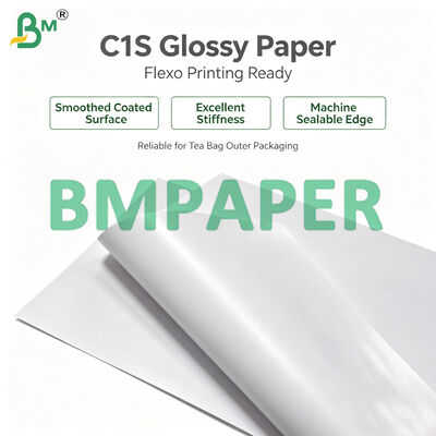 C1S 80gsm One Side Glossy Coated Paper For Tea Bag Sachets Outer Envelopes