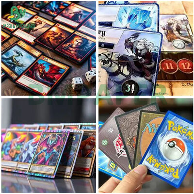 310GSM 320GSM Anti-fake Lightproof Black Core Cardboard for Trading Card Games