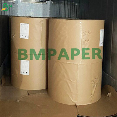 Natural Kraft Glass Interleaving Paper Roll 35 - 40gsm Anti - mold Separating Paper for Automotive PV Coated Glass
