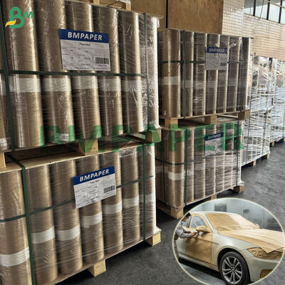 50gsm Kraft Spray Masking Paper For Automotive Painting Waterproof 60cm x 50m