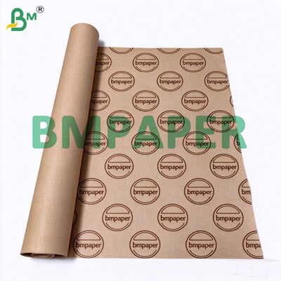 65gsm Brown Butchers Paper Rolls Pe Coated One Side With One Color Printed Back, 18" X 900'