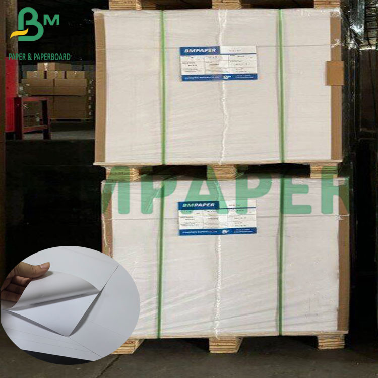 75um White Adhesive PP Sticker Paper With 80g Liner Glossy Paper