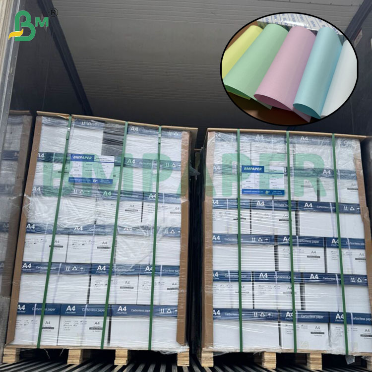 60gsm 65gsm Carbonless Copy Paper 8.5 X 11inch CFB CF Canary Color CCP ...